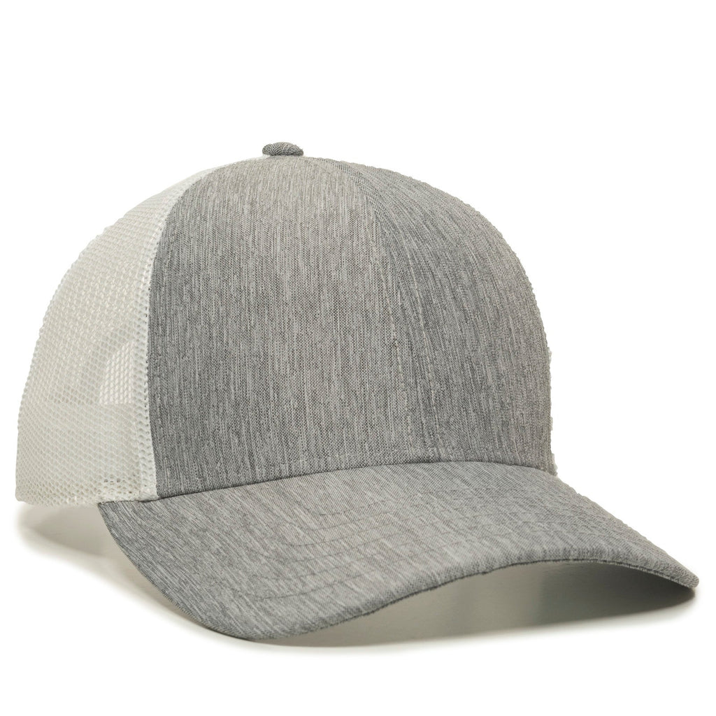 One Size LN Heathered Grey/White Outdoor Cap OC770 