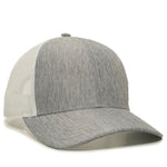 One Size LN Heathered Grey/White Outdoor Cap OC770 