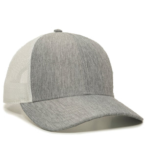 One Size LN Heathered Grey/White Outdoor Cap OC770 