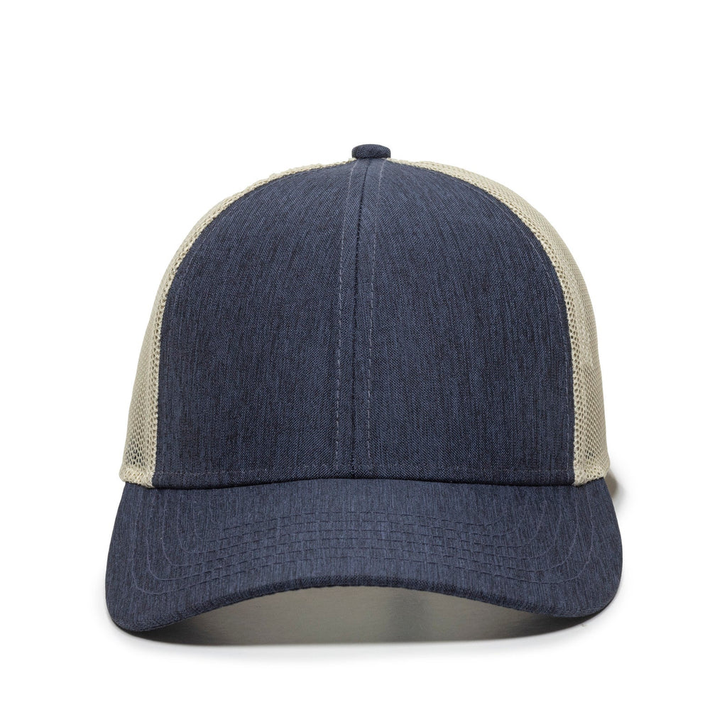 One Size LN Heathered Navy/Khaki Outdoor Cap OC770 