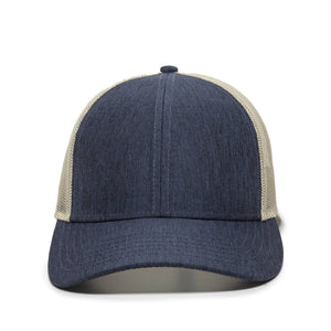One Size LN Heathered Navy/Khaki Outdoor Cap OC770 