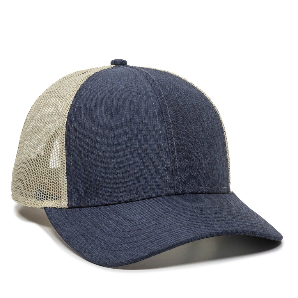 One Size LN Heathered Navy/Khaki Outdoor Cap OC770 