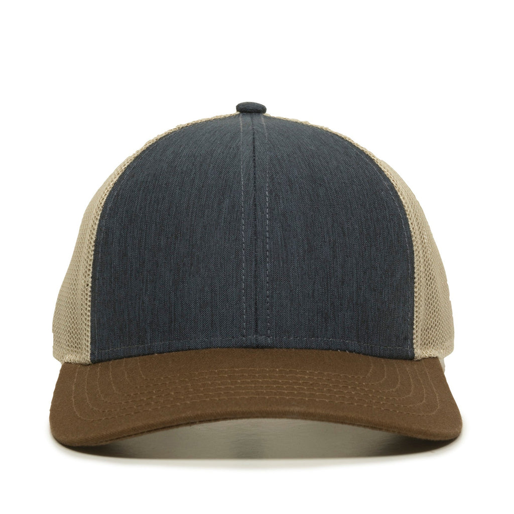 One Size LN Heathered Navy/Khaki/Brown Outdoor Cap OC770 