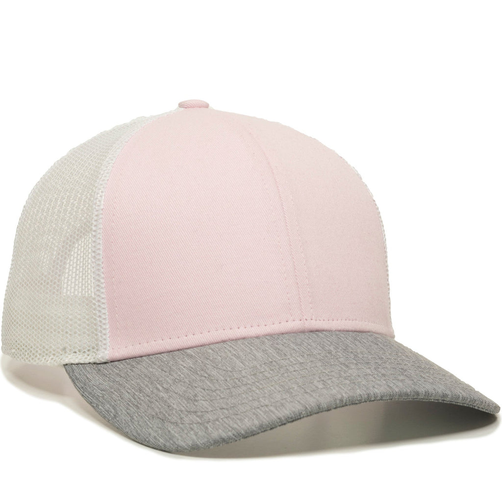 One Size Pink/White/LN Heathered Grey Outdoor Cap OC770 