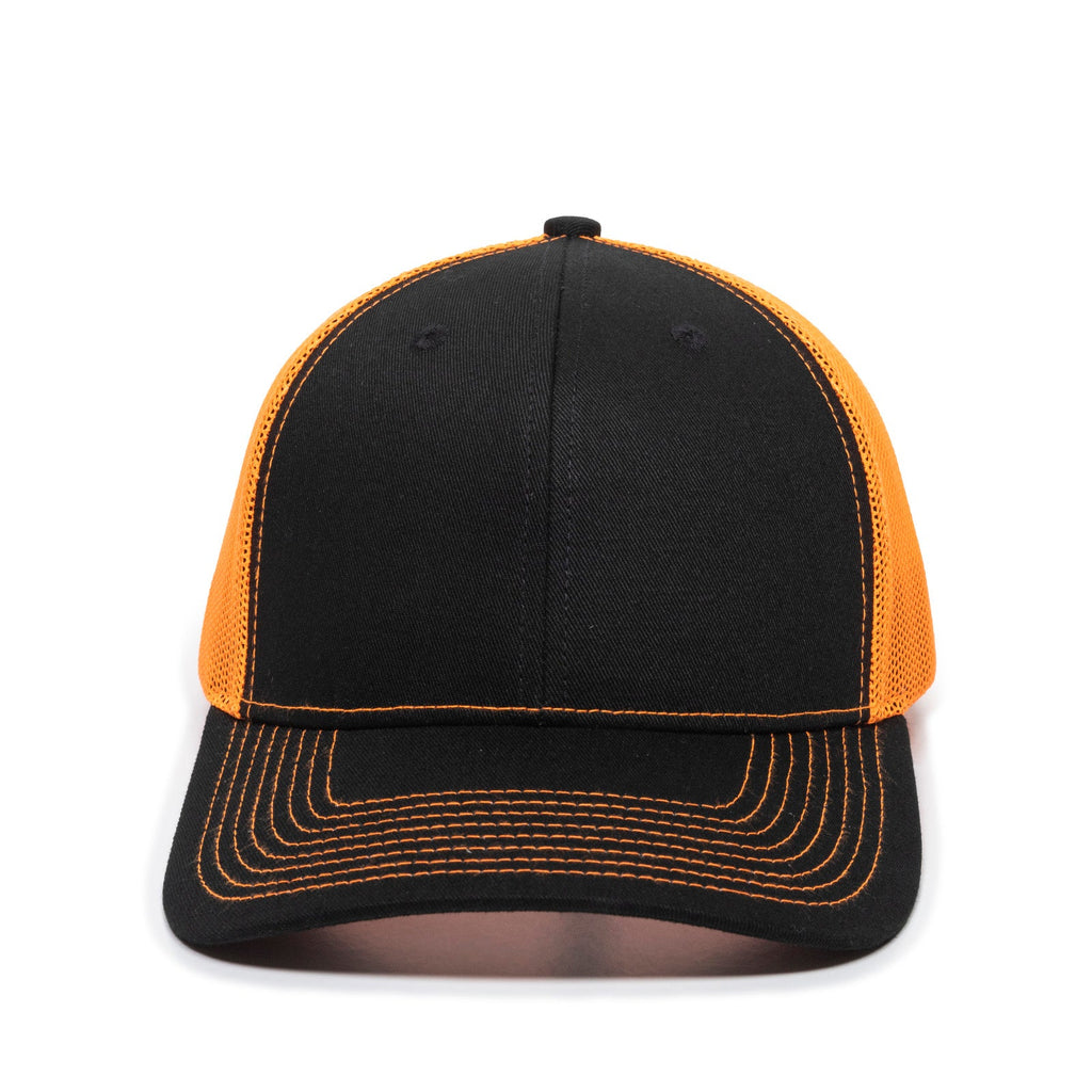 One Size Black/Neon Orange Outdoor Cap OC771 