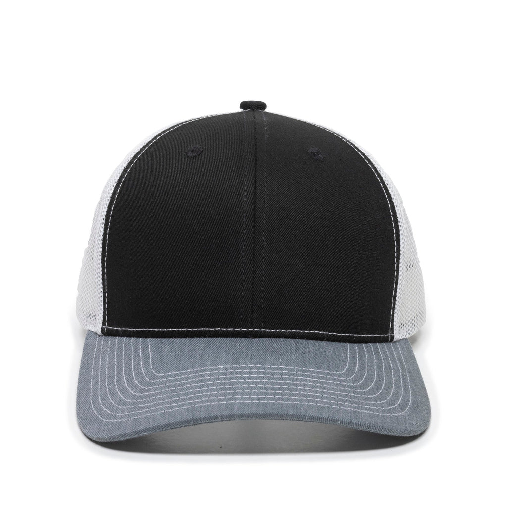One Size Black/White/Heathered Grey Outdoor Cap OC771 