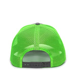 One Size Charcoal/Neon Green Outdoor Cap OC771