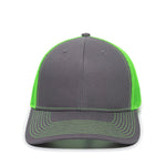 One Size Charcoal/Neon Green Outdoor Cap OC771