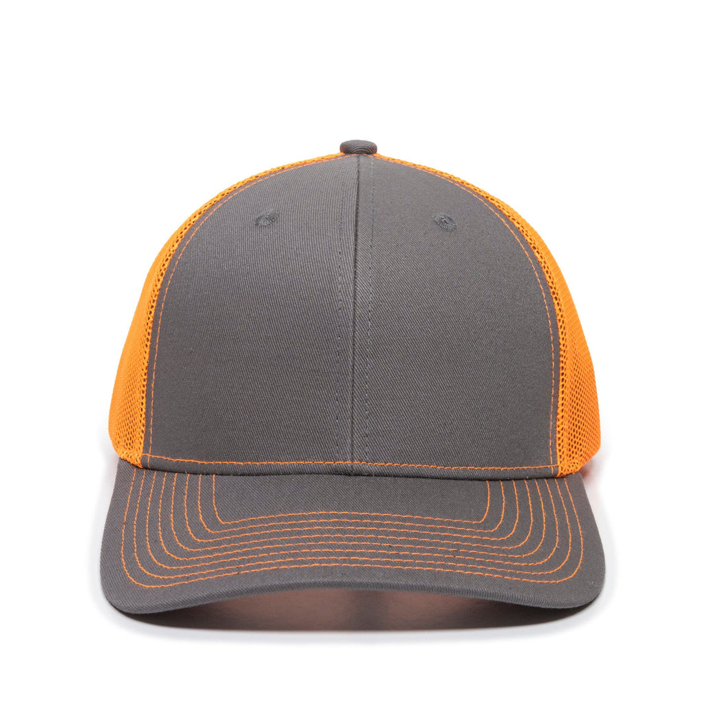 One Size Charcoal/Neon Orange Outdoor Cap OC771 