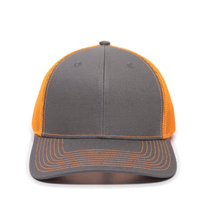 One Size Charcoal/Neon Orange Outdoor Cap OC771 