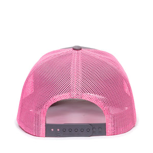 One Size Charcoal/Neon Pink Outdoor Cap OC771 