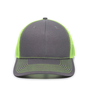 One Size Charcoal/Neon Yellow Outdoor Cap OC771 