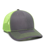 One Size Charcoal/Neon Yellow Outdoor Cap OC771 