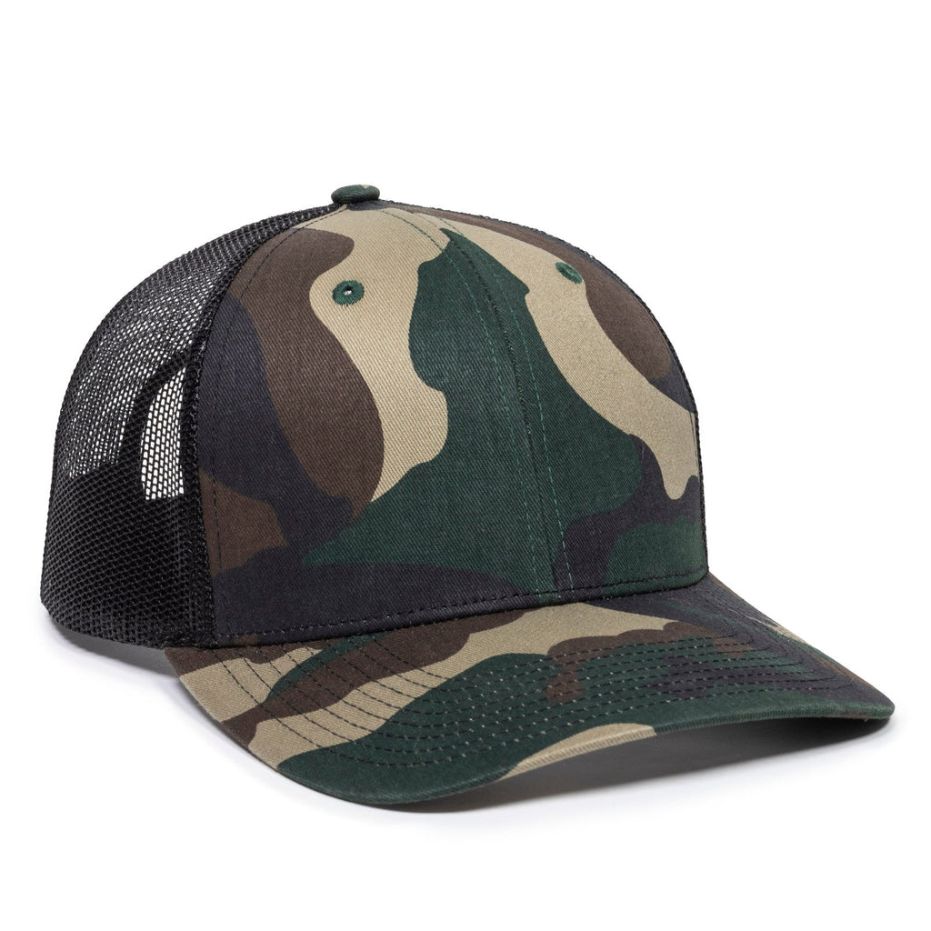 One Size Generic Camo/Black Outdoor Cap OC771 