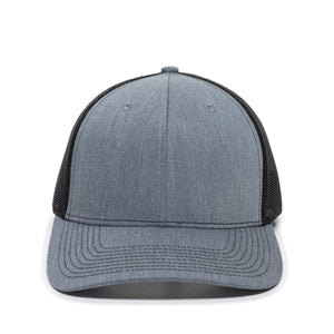 One Size Heathered Grey/Black Outdoor Cap OC771 
