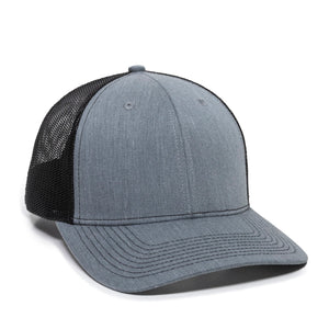 One Size Heathered Grey/Black Outdoor Cap OC771 