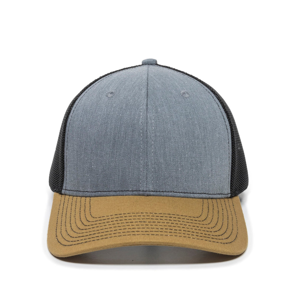 One Size Heathered Grey/Black/Old Gold Outdoor Cap OC771 
