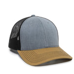 One Size Heathered Grey/Black/Old Gold Outdoor Cap OC771 