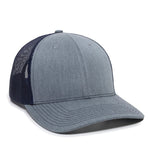 One Size Heathered Grey/Navy Outdoor Cap OC771