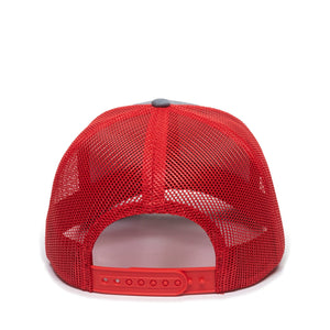 One Size Heathered Grey/Red Outdoor Cap OC771 