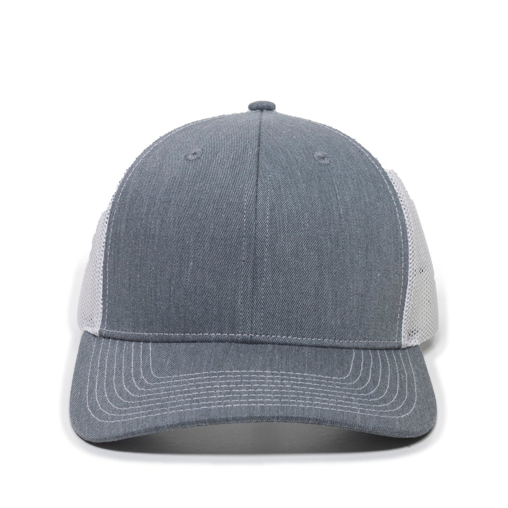 One Size Heathered Grey/White Outdoor Cap OC771 