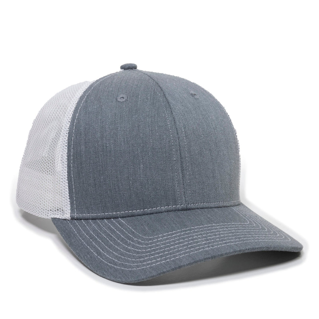 One Size Heathered Grey/White Outdoor Cap OC771 