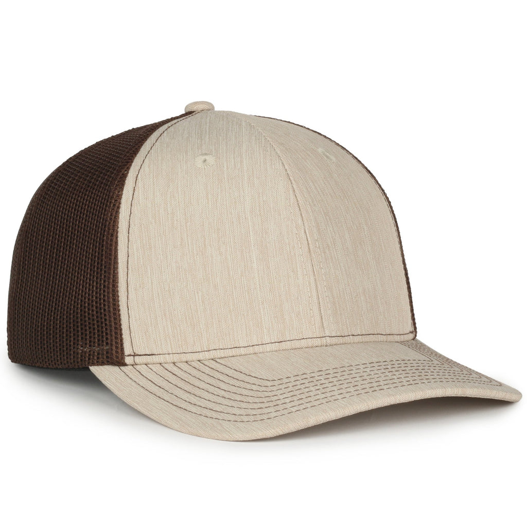 One Size Heathered Stone/Brown Outdoor Cap OC771 