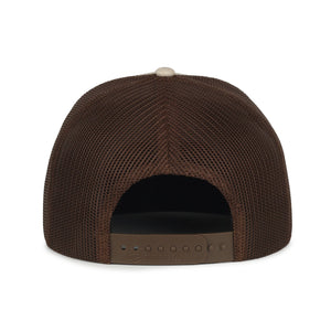 One Size Heathered Stone/Brown/Ln Ocean Blue Outdoor Cap OC771 