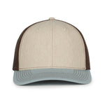 One Size Heathered Stone/Brown/Ln Ocean Blue Outdoor Cap OC771