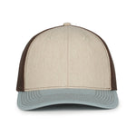 One Size Heathered Stone/Brown/Ln Ocean Blue Outdoor Cap OC771 