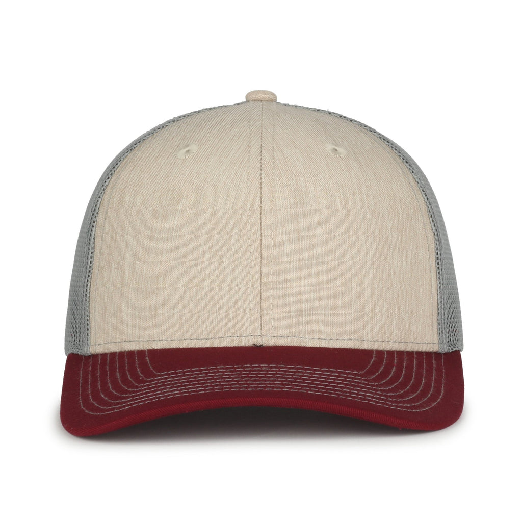 One Size Heathered Stone/Grey/Maroon Outdoor Cap OC771 