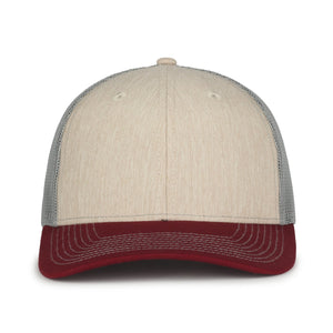 One Size Heathered Stone/Grey/Maroon Outdoor Cap OC771 