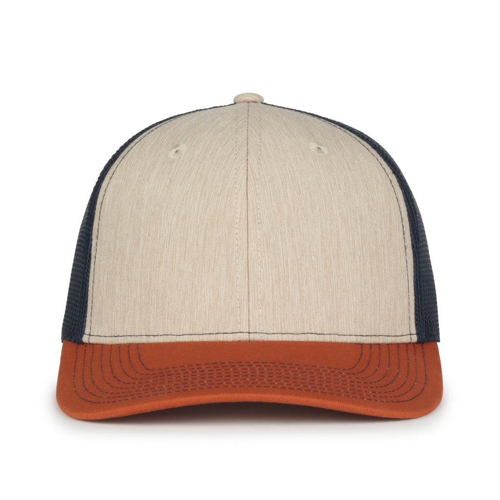 One Size Heathered Stone/Navy/Rust Outdoor Cap OC771 