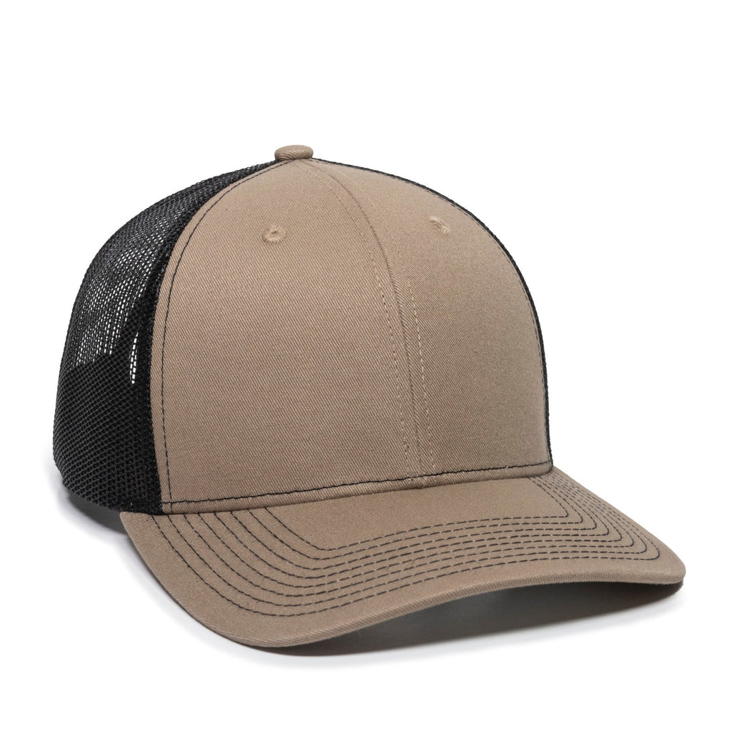 One Size Khaki/Black Outdoor Cap OC771 