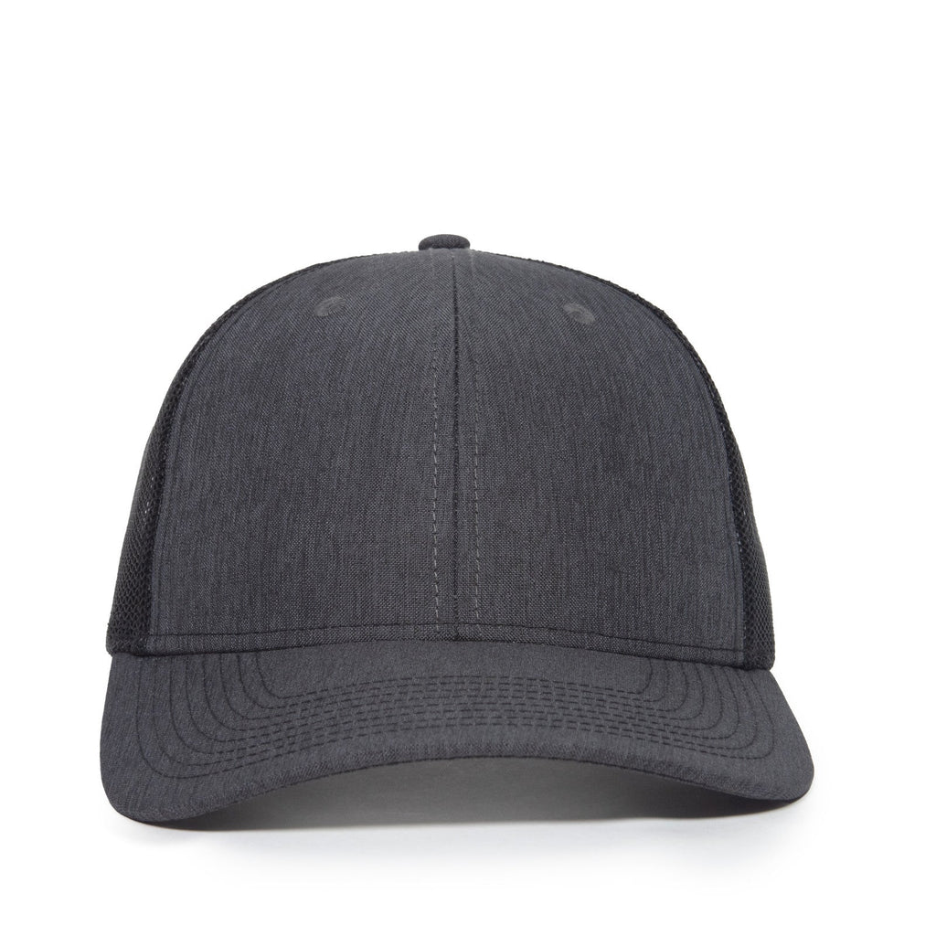 One Size LN Heathered Charcoal/Black Outdoor Cap OC771 