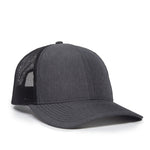 One Size LN Heathered Charcoal/Black Outdoor Cap OC771 