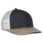 One Size LN Heathered Charcoal/White/Khaki Outdoor Cap OC771