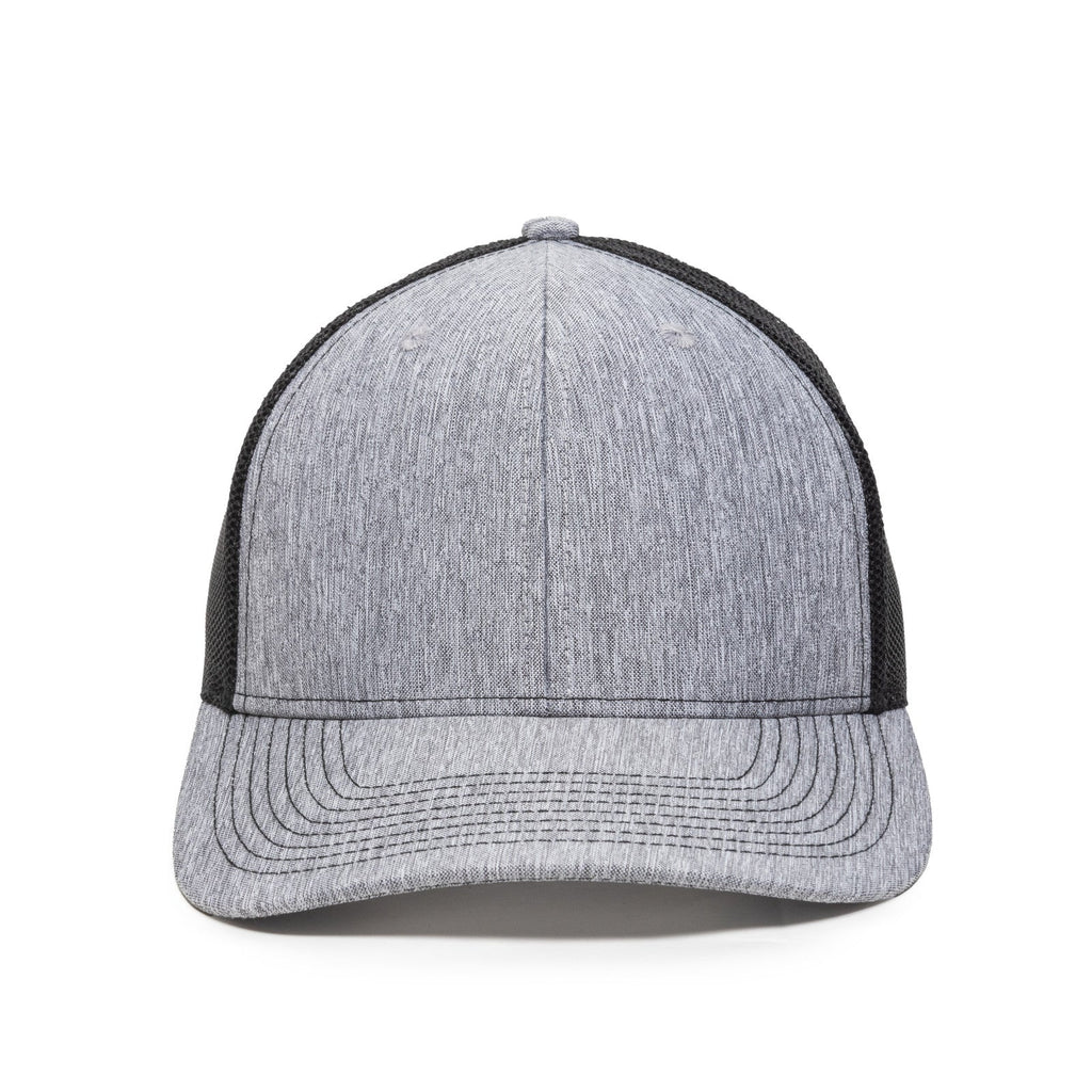 One Size LN Heathered Grey/Black Outdoor Cap OC771 