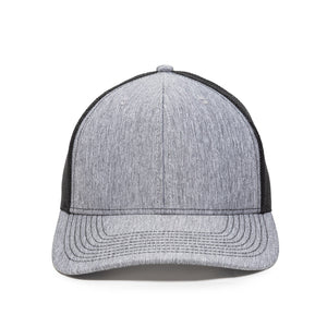 One Size LN Heathered Grey/Black Outdoor Cap OC771 