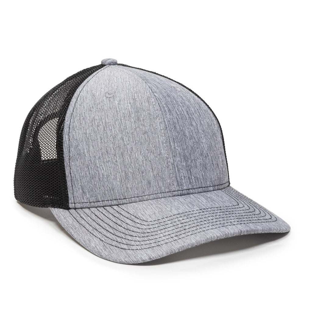 One Size LN Heathered Grey/Black Outdoor Cap OC771 