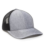 One Size LN Heathered Grey/Black Outdoor Cap OC771 