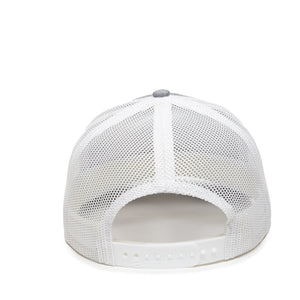 One Size LN Heathered Grey/White Outdoor Cap OC771 
