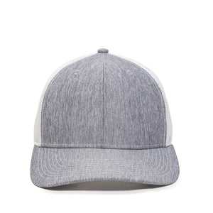 One Size LN Heathered Grey/White Outdoor Cap OC771 