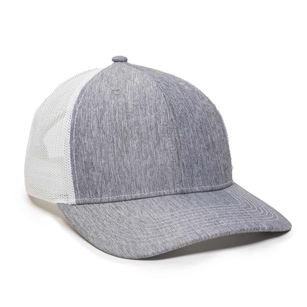 One Size LN Heathered Grey/White Outdoor Cap OC771 