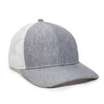 One Size LN Heathered Grey/White Outdoor Cap OC771 