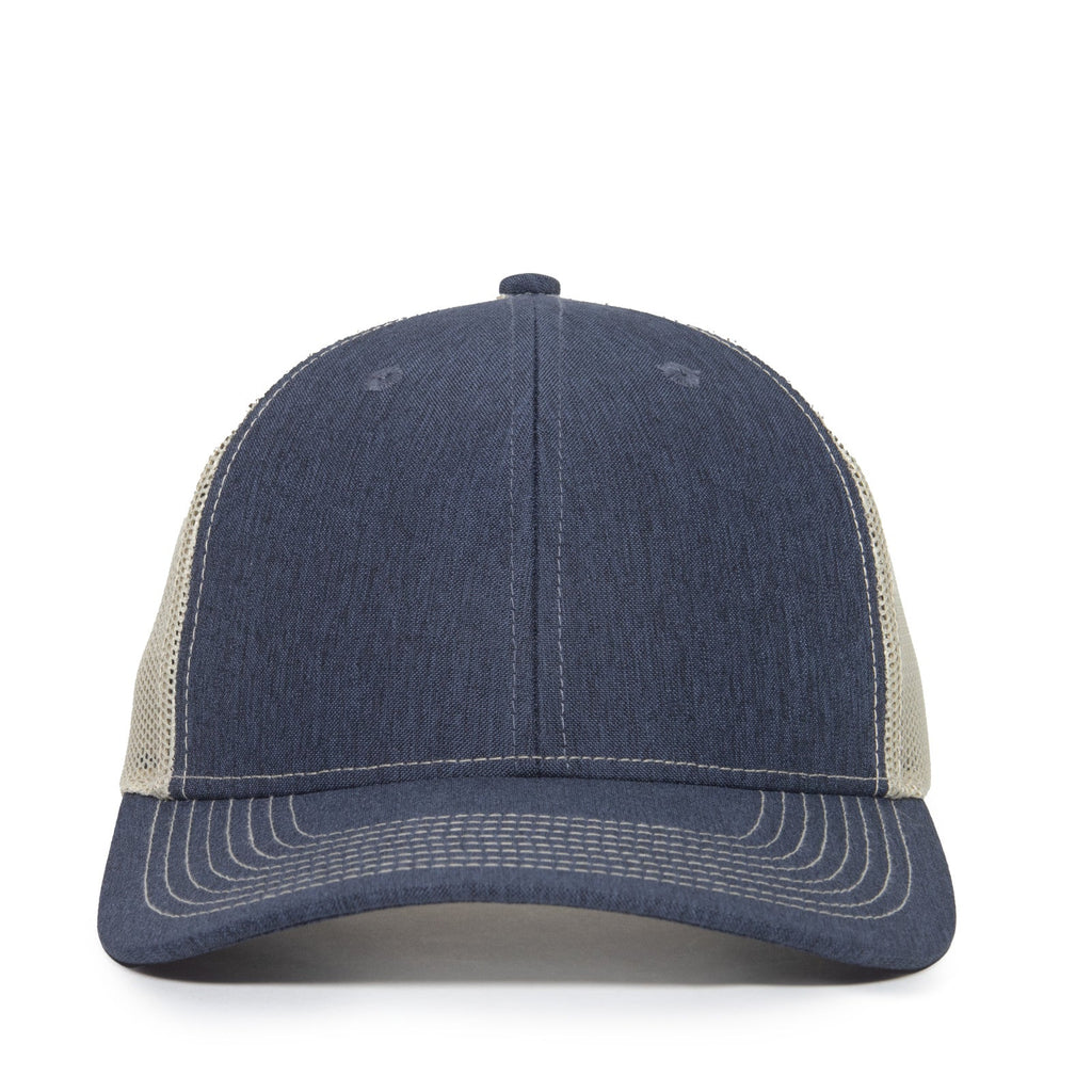 One Size LN Heathered Navy/Khaki Outdoor Cap OC771 