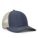 One Size LN Heathered Navy/Khaki Outdoor Cap OC771