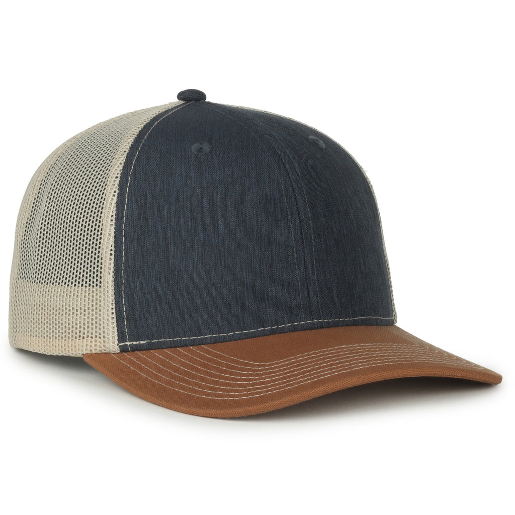 One Size Ln Heathered Navy/Khaki/DUK Brown Outdoor Cap OC771 