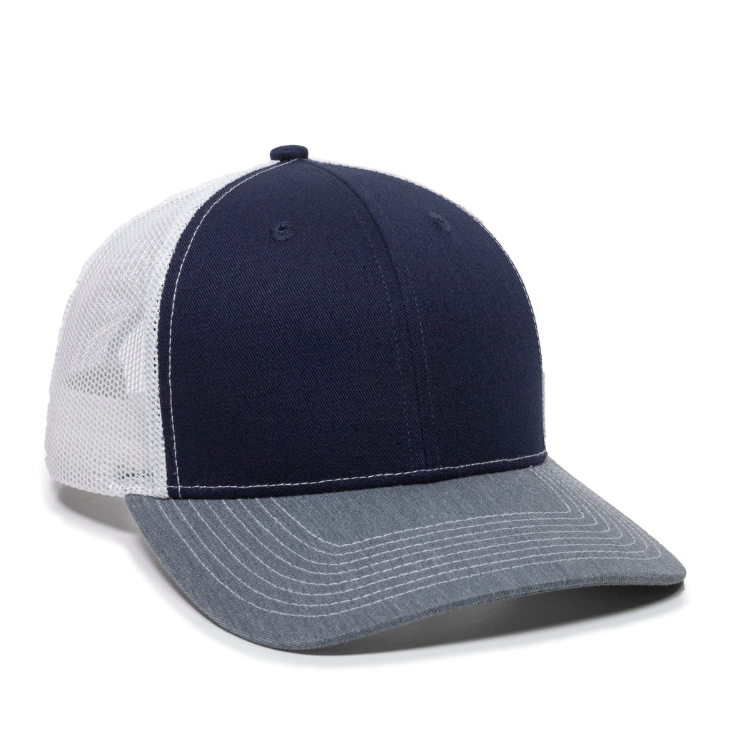 One Size Navy/White/Heathered Grey Outdoor Cap OC771 