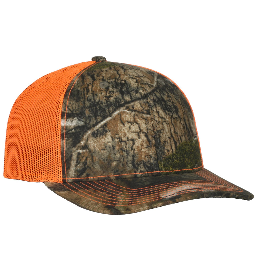One Size Mossy Oak® Country DNA®/Neon Orange Outdoor Cap OC771CAMO 